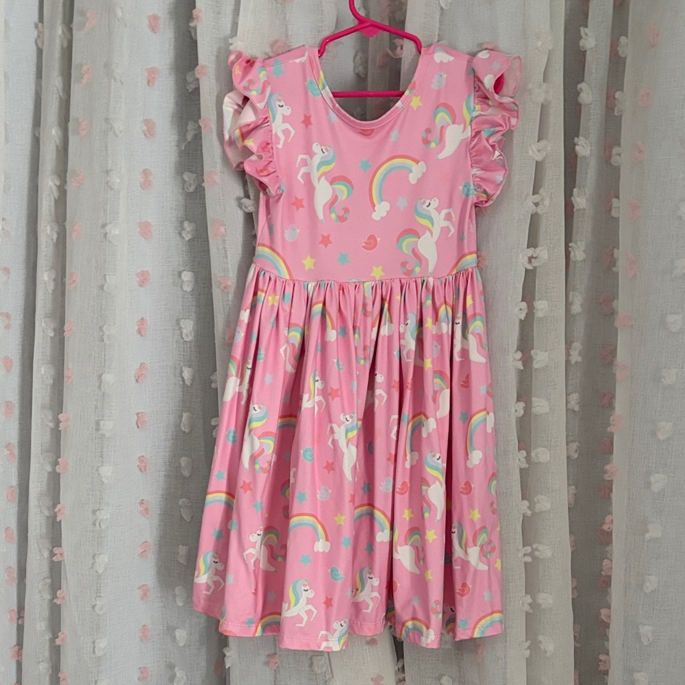Charming Pink Unicorn Dress for Kids